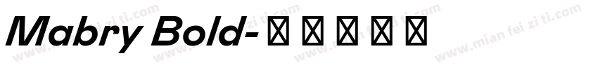 Mabry Bold字体转换